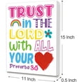 thumbnail image 2 of Bible Verses Wall Art for Kids,Trust In The Lord With All Scripture Wall Art Canvas,Christian Religious Wall Art Gifts for Kids,Ready to Hang For Kids Nursery/Classroom/Bedroom Wall Decor 12" x 15", 2 of 6