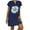 C-Navy, variant on ZQUUVOU Women's Dresses Loose Leisure Solid Color V Neck Short Sleeve Summer Dresses C-Gray