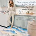 thumbnail image 4 of Alfombra DyeFury Ocean Sea Wave, grande, 150 x 75 cm, lavable, azul, 4 of 6