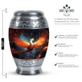 thumbnail image 2 of Fire Red Phoenix Handmade Unique Large Urns For Human Ashes Adult Female - Mini Urn For Ashes Adult Male - Decorative Gifts For Burial Combo 10Inch 200Lbs And 3Inch 2 Keepsake, 2 of 5