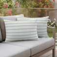 thumbnail image 4 of Pack of 2 Outdoor Pillow Covers 20x12 Inch Waterproof Turquoise Striped Throw Pillow Covers,Decorative Couch Pillow Case Sham Farmhouse Pinstripes Geometric Color Patio Pillowcases Cushion Cover, 4 of 8