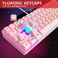 thumbnail image 4 of Snpurdiri 60% Teclado Para Juegos Con Cable Rgb Retroiluminado Ultracompacto Impermeable Mini Teclado De 61 Teclas Para Pc/Mac Gamer Mecanógrafo Viajes Fácil De Llevar En Viajes De Negocios (Rosa), 4 of 5