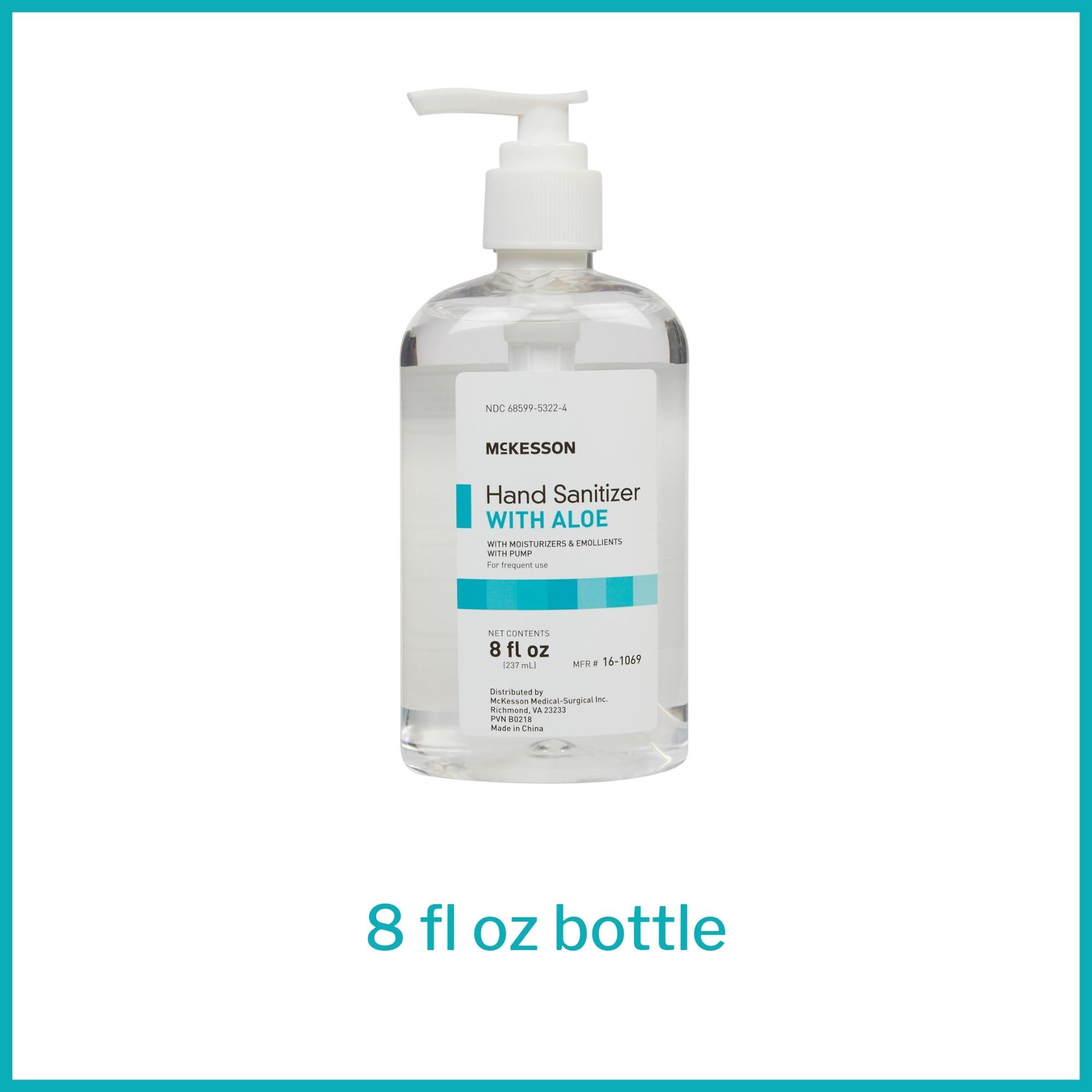 McKesson Hand Sanitizer with Aloe - Fresh Scent, Pump Bottle, 8 oz, 1 Count, 24 Packs, 24 Total