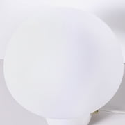 Urban Shop Novelty Glass Mushroom Lamp, Off-White Matte, 12 H, Plug-in