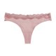 thumbnail image 4 of Tanga para mujer, bragas transparentes de tiro bajo con espalda en T Tanga de encaje sin costuras de algodón para mujer (2 piezas), 4 of 5