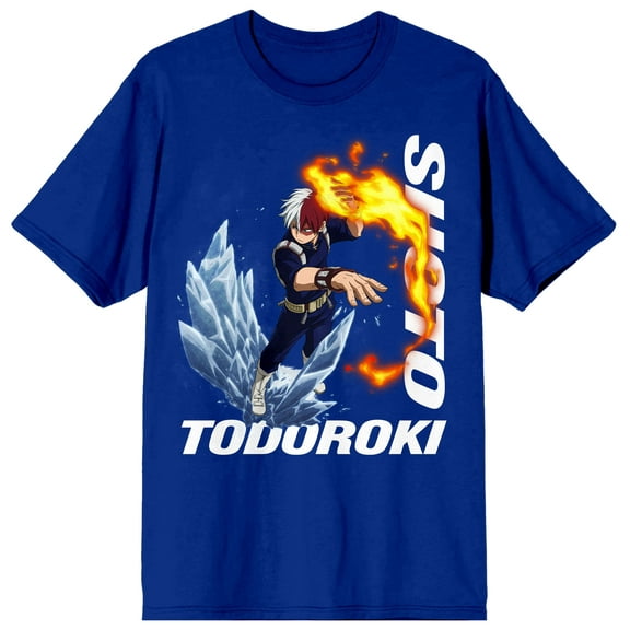 My Hero Academia Shoto Todoroki Men's Royal Blue T-shirt-Medium