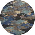thumbnail image 2 of Addison Rugs Mayfield Premium Machine Washable Transitional Abstract Black Round Rug, 8' x 8', 2 of 8