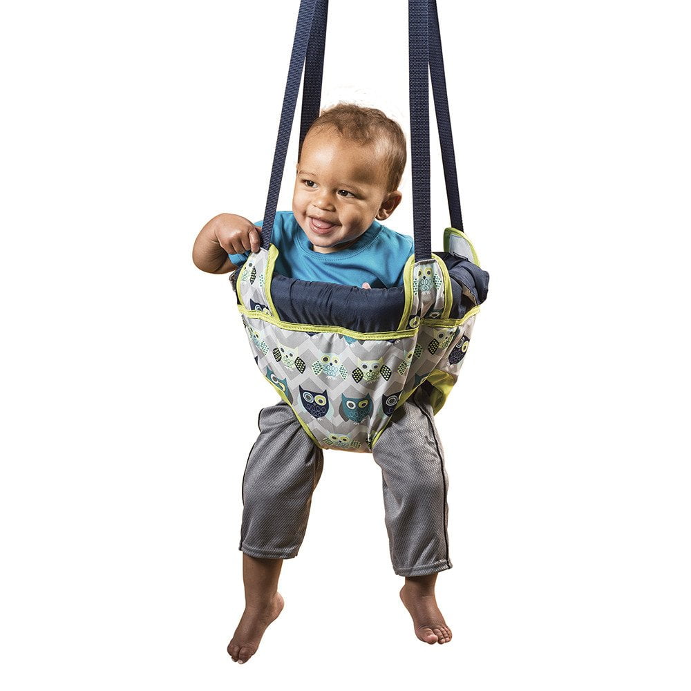 N/Q Door Jumper Swing Bumper Jumper Exerciser Set with Door Clamp Adjustable Strap for Toddler Infant 6-24 Months 