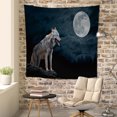 thumbnail image 2 of Tapiz de lobo lunar, manta para colgar en la pared, colcha, tela de fondo, esterillas de Yoga Tmvgtek Para estrenar, 2 of 7