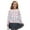 Bow Floral Red Blue, variant on Girls Long Sleeve Cardigan with Print, Lightweight Polyester Crewneck Button Front Jacket, Soft Machine Washable Top for School and Casual Wear, Ages 5-6, Dachshund Paw White