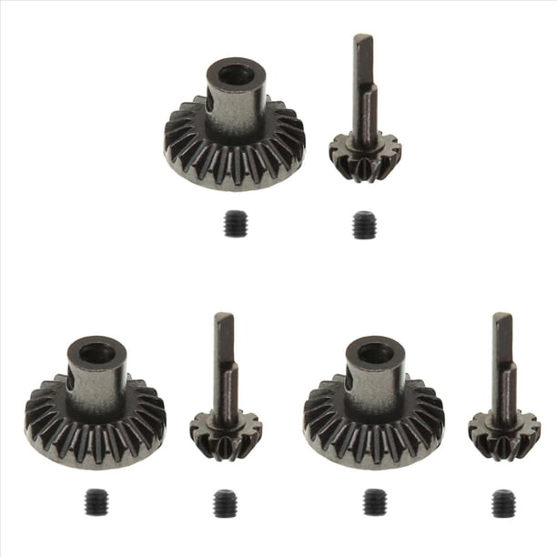 3X Juego de Engranajes de Coche con Mando una Distancia de Repuesto para D12 Pickup C24 RC, Accesorio para Coche Negro