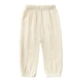 thumbnail image 2 of Esaierr Kids Baby Boys Girls Spring Summer Sweatpants Toddler Mosquito Repellent Pants Jogger Pants Elastic Waist Trousers Loose Long Bloomers Cotton Pants,Size 1-8T, 2 of 8