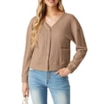 thumbnail image 3 of Cueply Womens Cardigan Sweaters Lightweight V Neck Long Sleeve Outfits with Pokets Fall Fashion Tops 2025 Clothing, 3 of 5