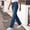 A05-Dark Blue, variant on Zysthvn Denim Jeans for Women Straight Leg Casual Mid Rise Fall Pants for Tall Women Solid Button with Pockets Thick Trousers