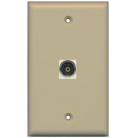 RiteAV Toslink (Ivory) Wall Plate 1 Gang Flat Ivory