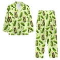 thumbnail image 5 of Garronmavis Pickled Cucumber Pajama Sets for Women 2 Piece Soft Long Sleeve Button Down Sleepwear Comfortable Lounge Set Womens PJs with Pockets Nightwear Outfit for Ladies, 5 of 7