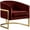 Burgundy, variant on Pemberly Row Modern Burgundy Velvet Accent Chair with Gold Base