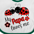 thumbnail image 4 of Inktastic My Papa Loves Me with Cute Ladybugs Boys or Girls Baby Bib, 4 of 4