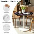 thumbnail image 5 of SEANATIVE 4 Pack Small Round Fitted Table Cover Elastic Fit Tablecloth Stretch Cocktail Table Topper Cap Anti-stain Table Cloth for Banquet Restaurant Bar 24'' Diameter, Colorful Butterfly Black, 5 of 7