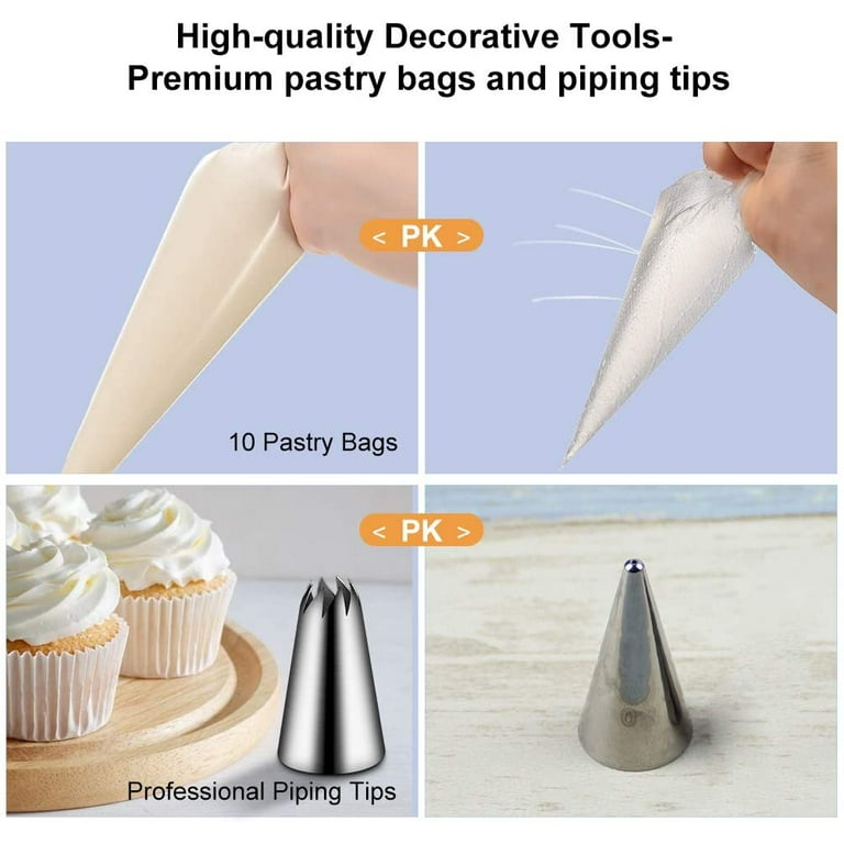 Cake Decorating Supplies Turntable Piping Tip Nozzle Pastry Bag