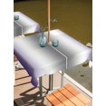thumbnail image 2 of Square Outdoor Tablecloth with Umbrella Hole Purple Grey Outside Table Cloth Waterproof Patio Table Cover Gray Farmhouse Modern Rustic Zipper Tablecloths for Picnic Party Camping 54x54 Inch, 2 of 8