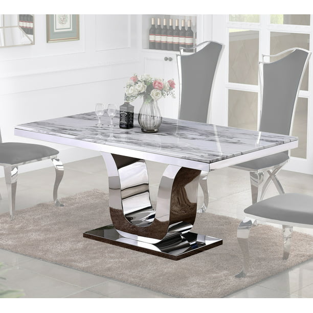 Stainless Steel Base Dining Table, Best Table Top For Dining