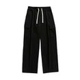 thumbnail image 1 of Pantalones cargo informales de pana con cintura elástica y cordón para hombre - Tejido de poliéster, tallas M-XXXL, corte holgado, cuatro bolsillos profundos, 1 of 6