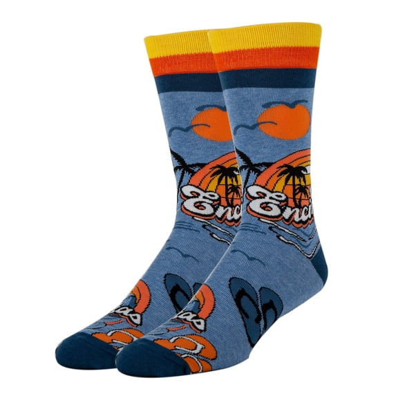 OoohYeah Men’s Funny Crazy Crew Socks, Cool Novelty Comfort Cotton Dress Socks, Encinitas