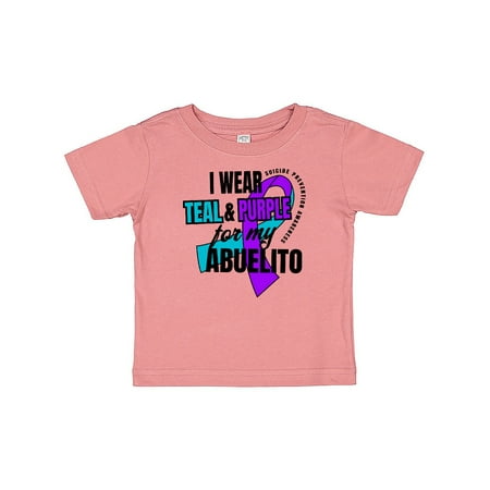 

Inktastic Suicide Prevention I Wear Teal and Purple for My Abuelito Gift Baby Boy or Baby Girl T-Shirt