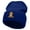 Royal, variant on Great Sphinx Embroidered 12 Inch Long Knitted Beanie - Red OSFM