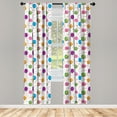 thumbnail image 3 of Ambesonne Birthday Curtains, Balloon Stars, Pair of 28"x95", Multicolor, 3 of 5