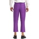 thumbnail image 3 of Pantalones formales recortados para hombres INSPIRE CHIC, color sólido, con frente plano, talla 34, color púrpura, 3 of 4