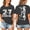 1-Dark Gray, variant on Women Class Of 2027 Senior Mom Graphic Tee Front Back Print Short Sleeve T-Shirt Graduation Casual Top White XL