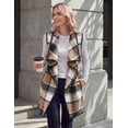 thumbnail image 4 of Zeagoo Women Tunic Vest Plaid Jackets Sleeveless Long Flannel Shirts with Pockets Dressy Fall Winter Trendy, 4 of 6