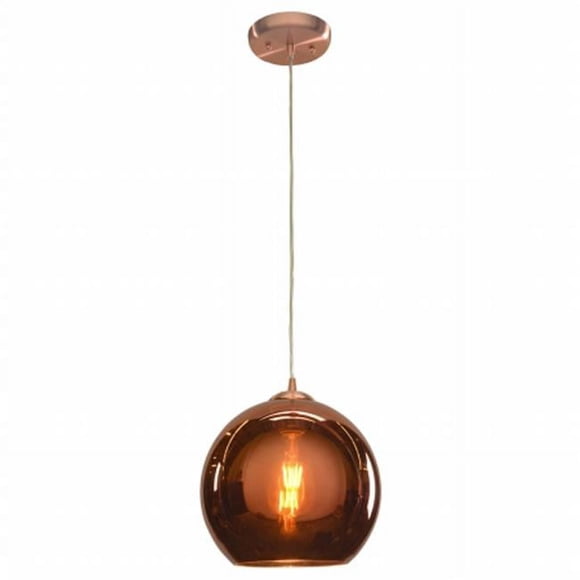 Accesslighting 28101-BCP-CP Pendentif Incandescente en Verre Miroir Lumineux A-19 Cuivre Brossé