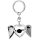 thumbnail image 1 of Gesto adecuado silueta patron Llavero de alas de ángel en forma de corazón, 1 of 3