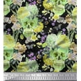 thumbnail image 1 of Soimoi Green Polyester Crepe Fabric Insect,Skull & Flower Fabric Prints by Yard 52 Inch Wide, 1 of 1