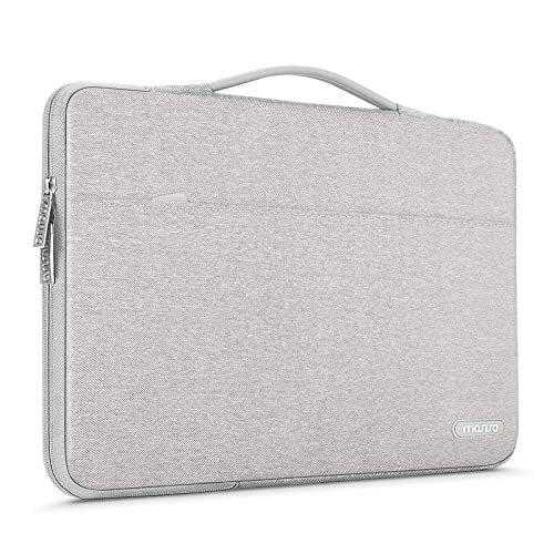 MacBook Air JEI-MEN 360 Protective Laptop Sleeve Compatible with 13-13.3 inch MacBook Pro Notebook Polyester Bag with Organizer Pockets Gray Shockproof Carrying Case Cover Handbag