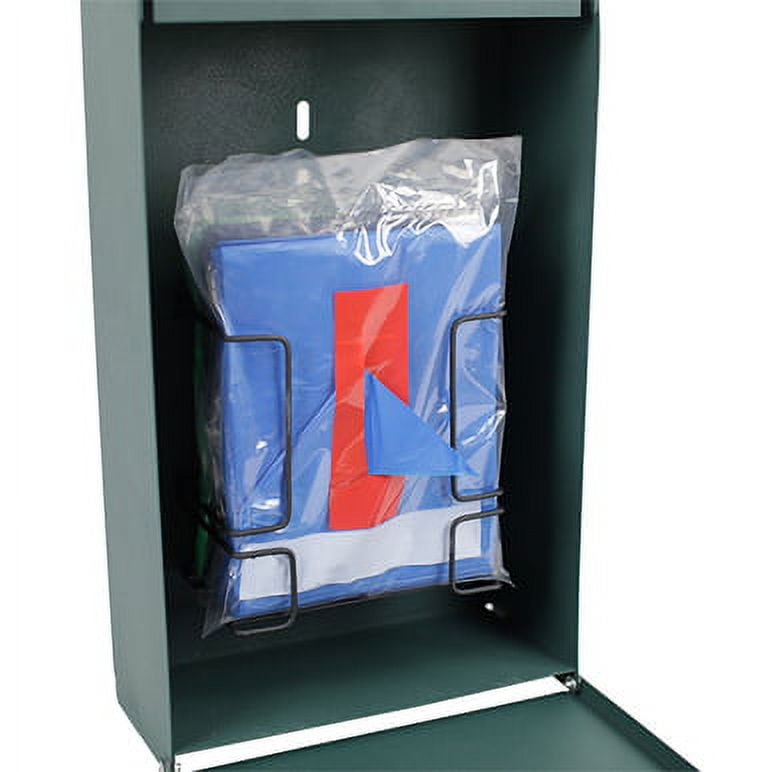 Standard Dog Waste Station / Tissue_Style Bag System (Matte Green)