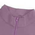 thumbnail image 5 of Blmnix Business Work Blouses for Women Dressy Purple Athletic Streetwear Women's Tops, Tees & Blouses Long Sleeve Mock Neck Blouses, 5 of 7
