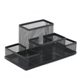 thumbnail image 1 of Desk Organizer, Metal Pencil Holder, Desk Shelf with Mesh Note Holder, 204 x 104 x 97 mm, Multifunctional Desk Organizer, Office Storage Accessory Black, 1 of 4