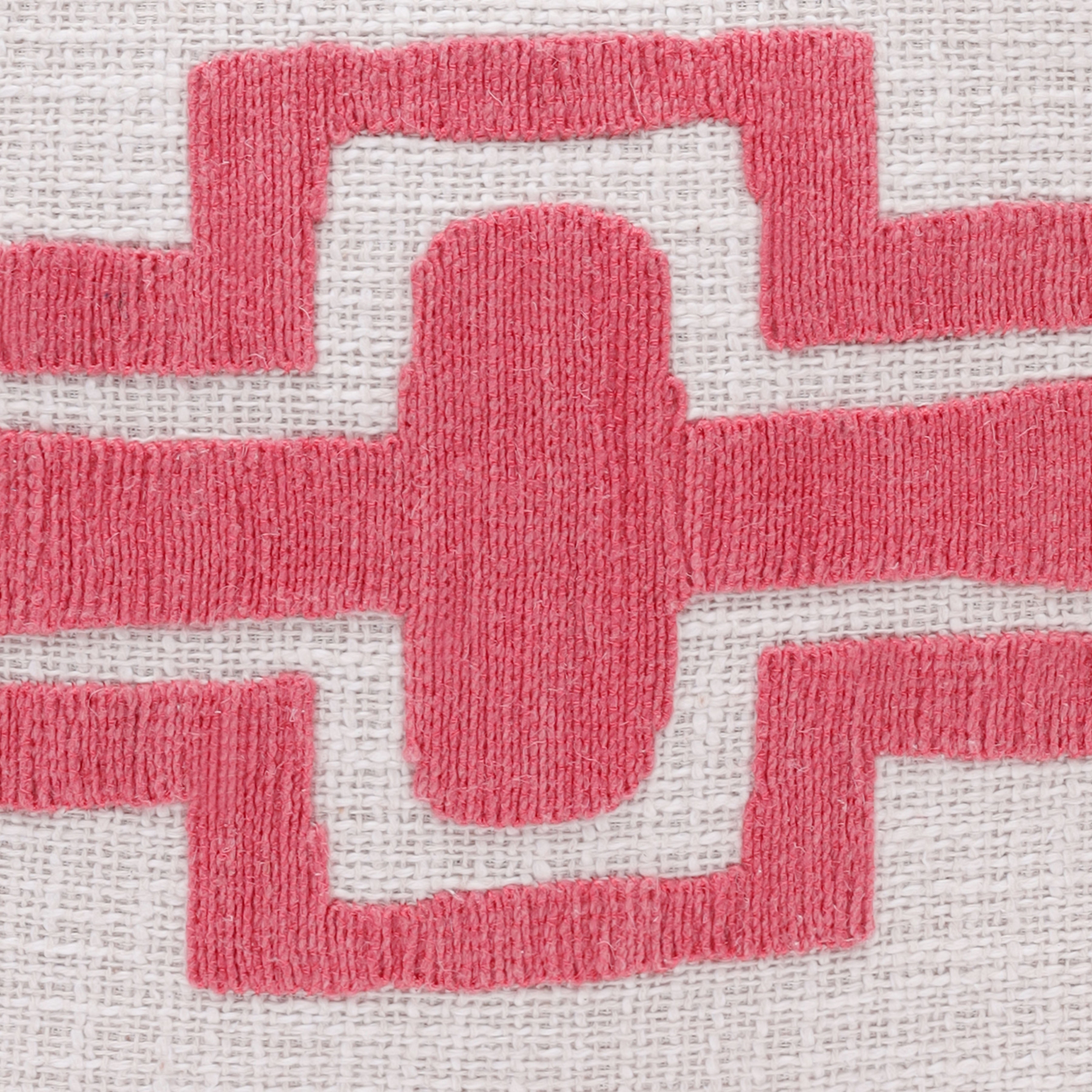 Harlow Hill Stacy Garcia 20" x 20" Coral/Ivory Geometric Cotton Blend Adult Decorative Throw Pillow Cover