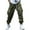 Army Green, variant on Men's Baggy Cargo Pants Trendy Casual Parachute Pant Loose Fit Harem Joggers with Pockets for Streetwear Black L