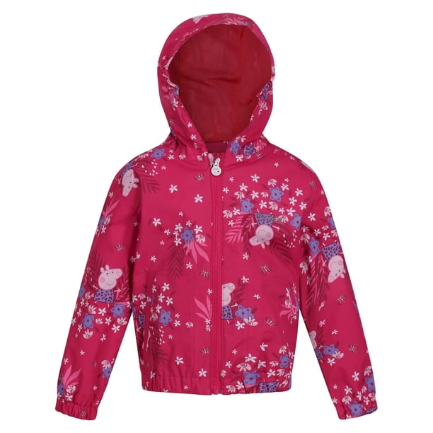 Regatta - Chaqueta Impermeable de Peppa Pig Flores para Niños/Niñas (Rosa Fusión) Regatta UTRG7793_pinkfusion