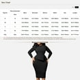 thumbnail image 7 of Yartina Womens Long Sleeve Bodycon Formal Party Cocktail Pencil Midi Dress Red M, 7 of 7