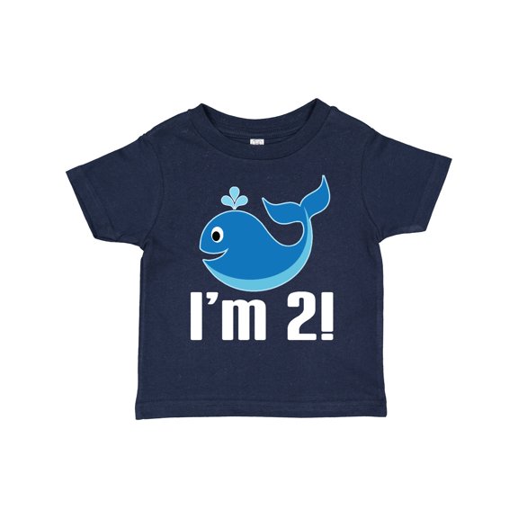Inktastic 2nd Birthday Whale 2 Year Old Boy Boys Toddler T-Shirt