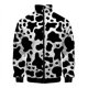 thumbnail image 2 of Chaqueta con estampado 3D de manchas de vaca en blanco y negro para hombre y mujer, abrigos informales de manga larga, gran oferta, chaquetas con cremallera para primavera y otoño, ropa de abrigo, 2 of 5