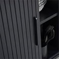 thumbnail image 5 of Unique Furniture Engineered Wood Sliding Door 47" TV Lowboard in Black/Oak, 5 of 7