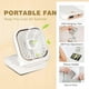 thumbnail image 2 of Mini Fan, Battery Operated Small Fan, USB Portable Rechargeable Fan, Mini Handheld Fan Desktop Fan, (White, 1 pack), 2 of 3