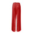 thumbnail image 5 of Baqcunre Wide Leg Pants Woman,Womens Loose High Waisted Pants Drawstring Elastic Waist Straight Leg Trousers,Women'S Pants,Pants For Women,Womens Fashion,Womens Clothes,Red,S, 5 of 5